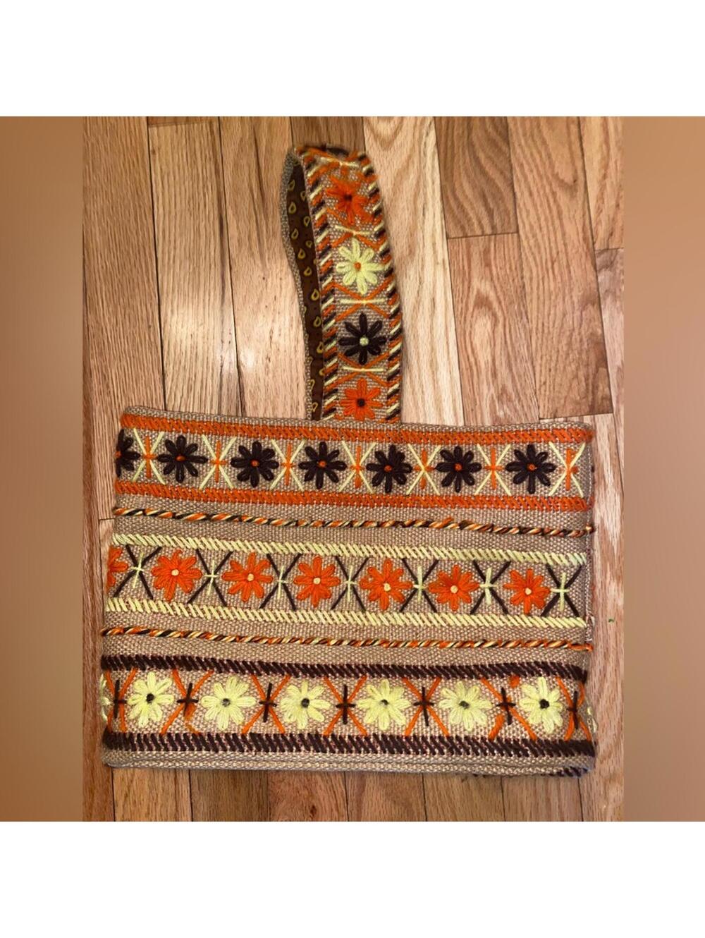 Vintage 60’s/70’s Yarn Embroidered Handbag